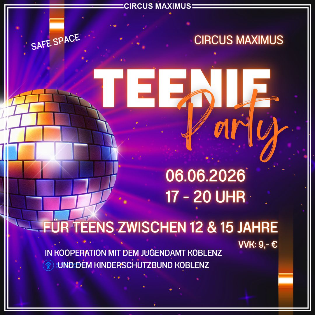 Teenie Party im Juni 2026 in Koblenz