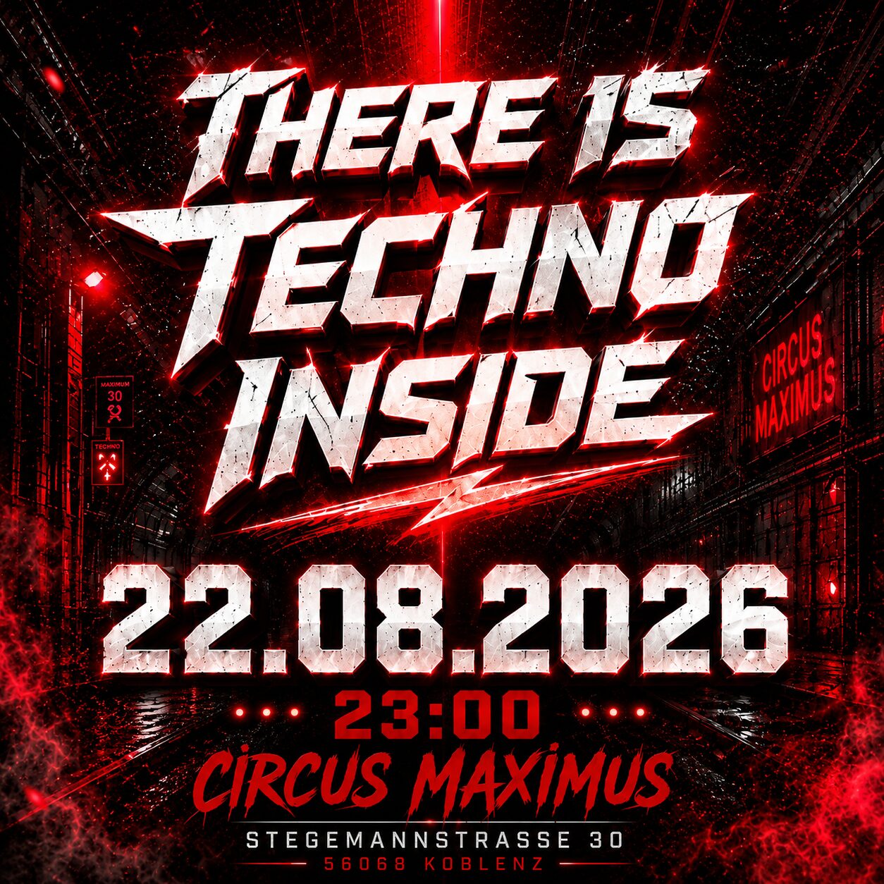 Techno Party im August 2026 in Koblenz