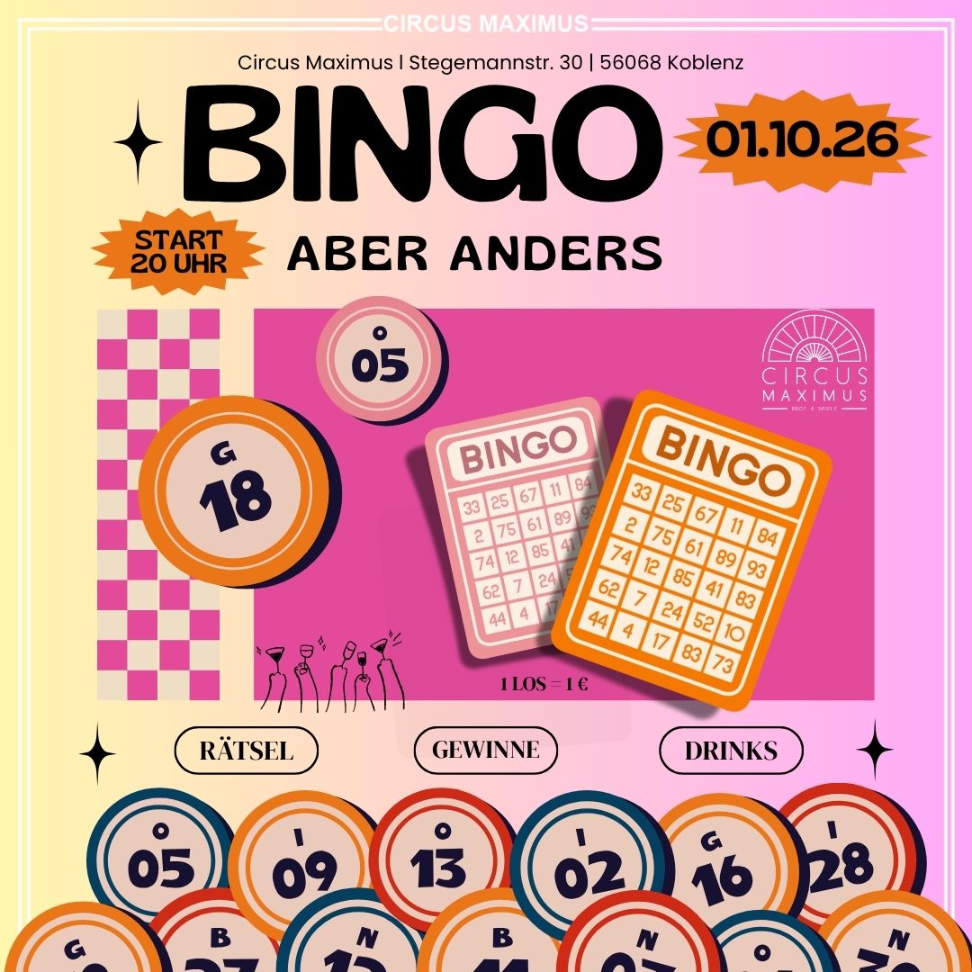 Bingo in Koblenz Oktober 2026