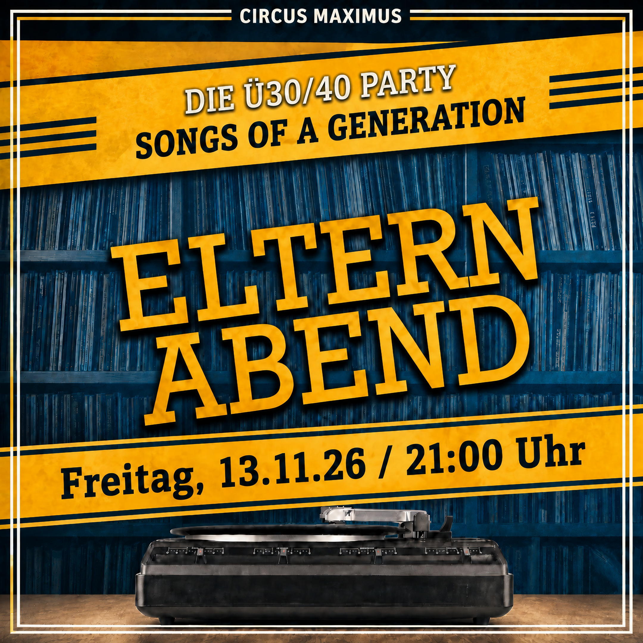 Elternabend am 13. November um 21 Uhr im Circus Maximus in Koblenz