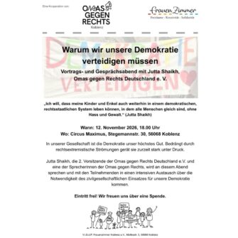 Omas gegen Rechts Gesprächsabend am 12.11 im Circus Maximus in Koblenz